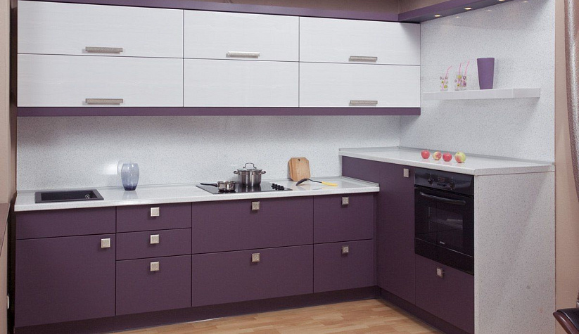 Кухня фиолетовая из МДФ